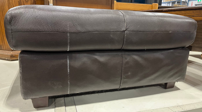 Faux Leather Ottoman