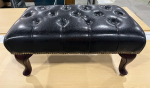 Studded Faux leather Ottoman