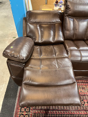 Faux Leather Electric Reclining Sofa