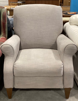 Grey Reclining Wingback Chair