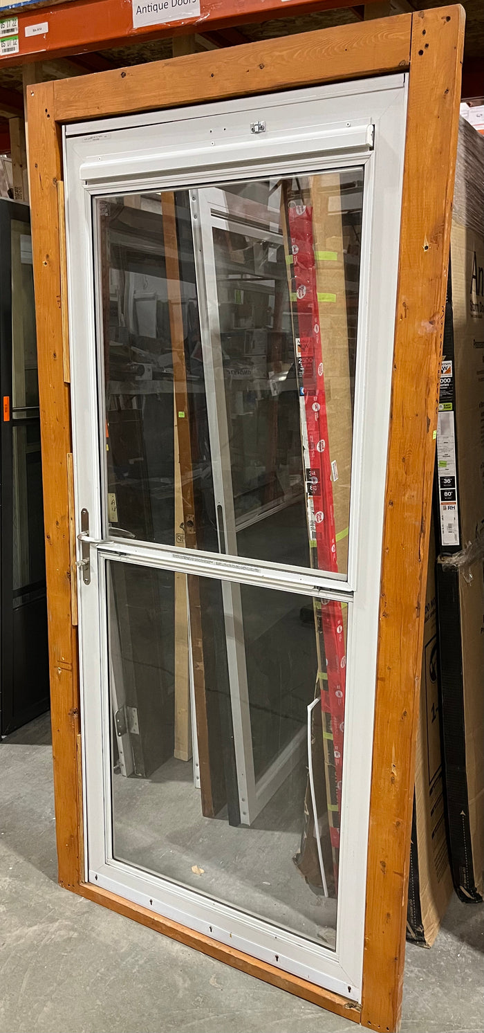 White Patio Door with Wood Frame (41” x 85”)