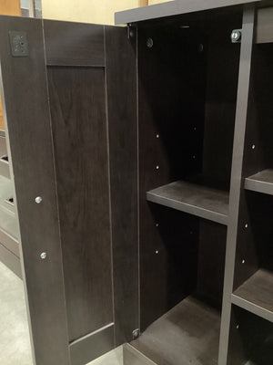 Dark Entertainment Unit with Cabinets