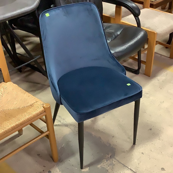 Blue Velvety Chair
