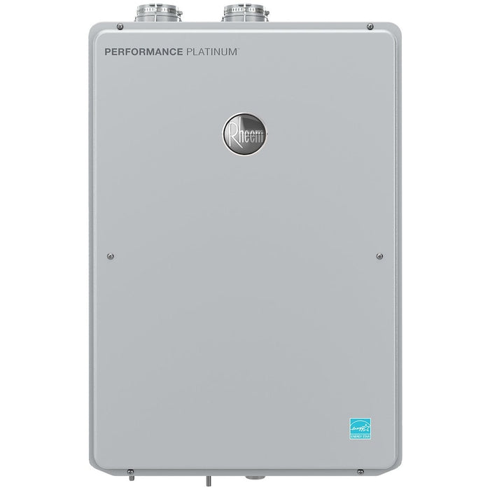 Rheem Platinum Condensing 9.5 Max GPM 12 Year 199K BTU High Efficiency Natural Gas Tankless Water Heater