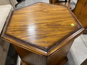 Hexagonal Wooden Side Table